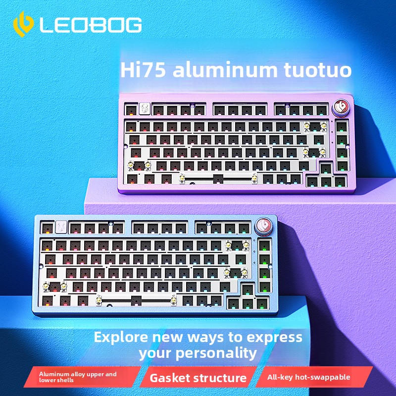 Gaming Keyboard Thocky - LEOBOG Hi75 CNC Aluminium Kit Mechanisch