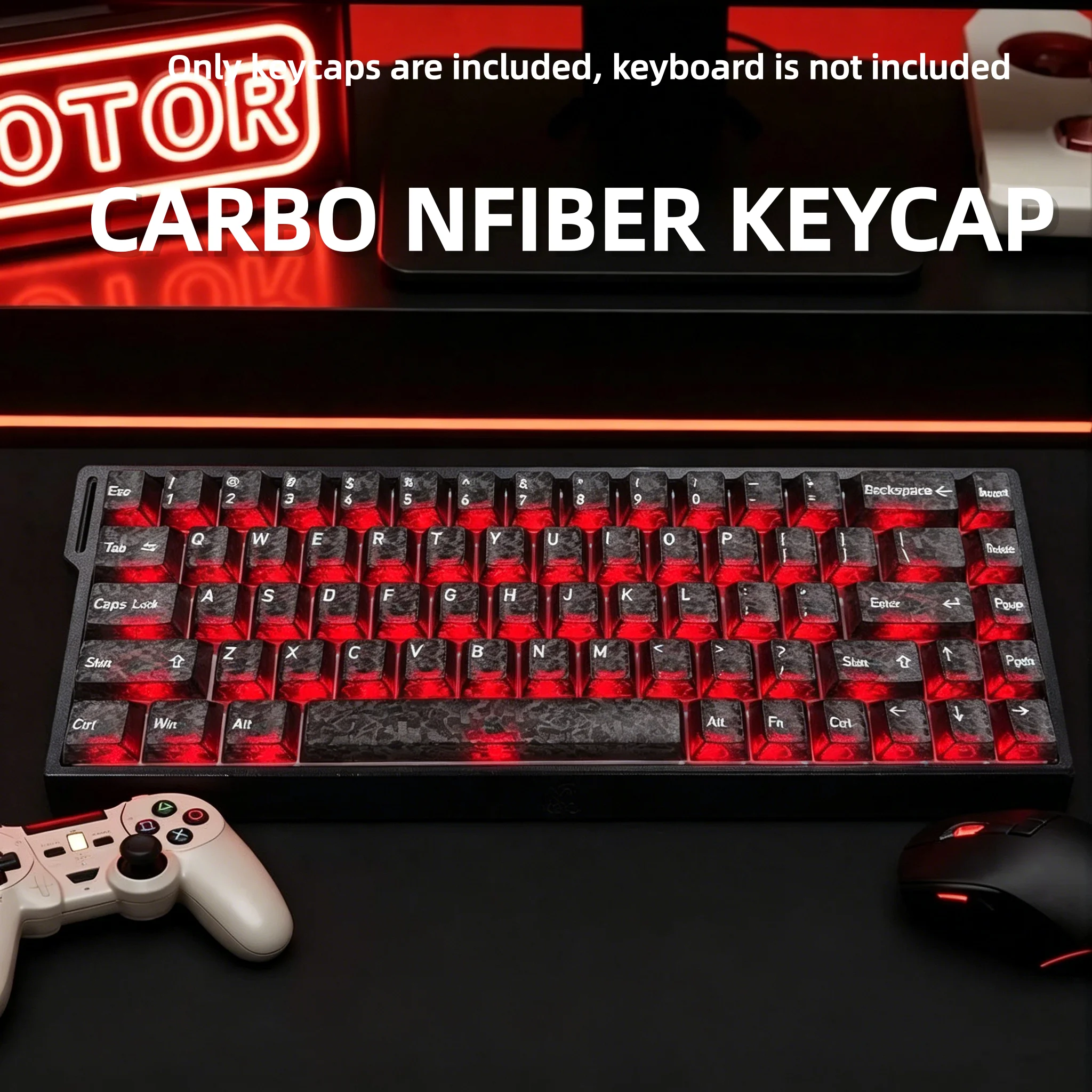 Gaming Keyboard 2026 - 2026 Nieuwe Gesmeed Koolstofvezel Transparante Keycaps