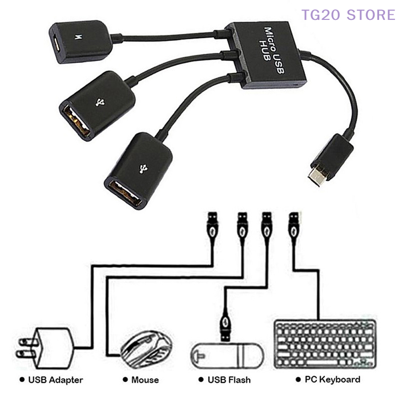 Gaming Keyboard Type C - 3in1 Micro Usb Naar 2 Otg