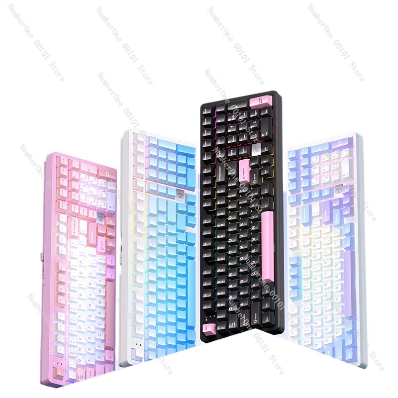 Gaming Keyboard Wireless - Mechanisch toetsenbord van aluminiumlegering, draadloos Bluetooth-
