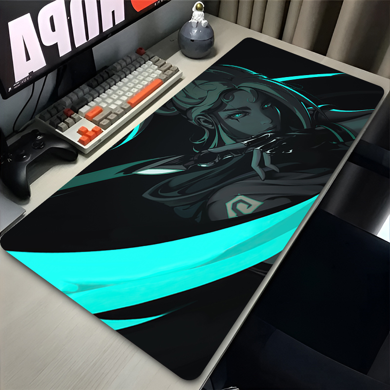 Gaming Keyboard Easy To Clean - Muismat Hot Game Valorant Jett XXL