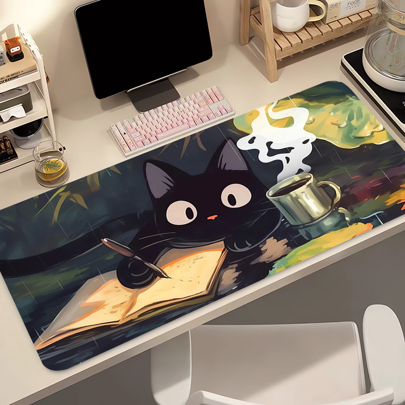 Gaming Keyboard Nearby - Kawaii Zwarte Kat Siliconen Zachte Gaming