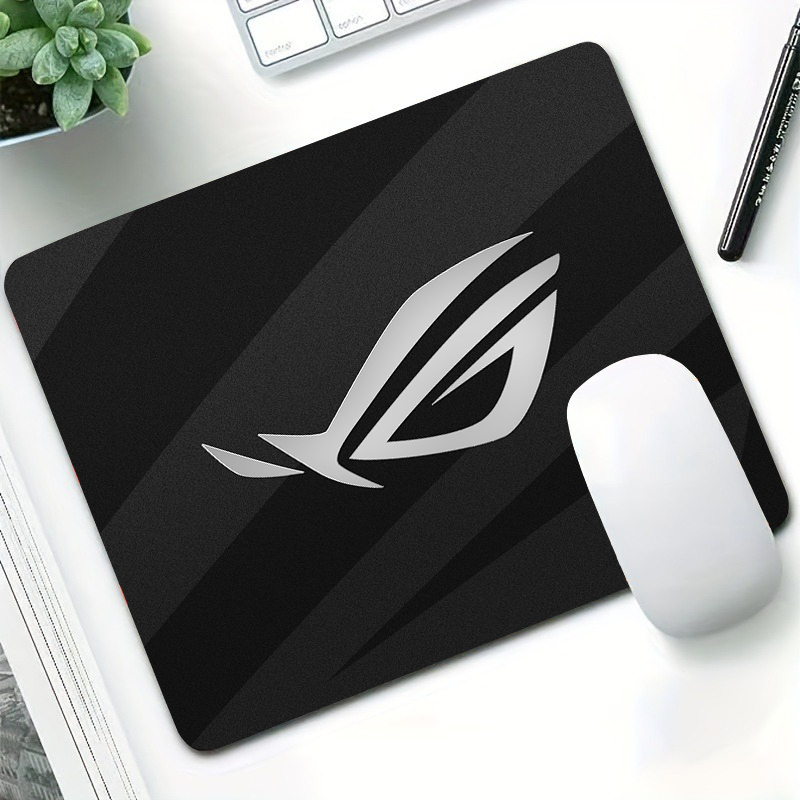 Gaming Keyboard Typewriter - Gaming-muismat, antislip bureaumat, zwart-wit gaming-logo print,