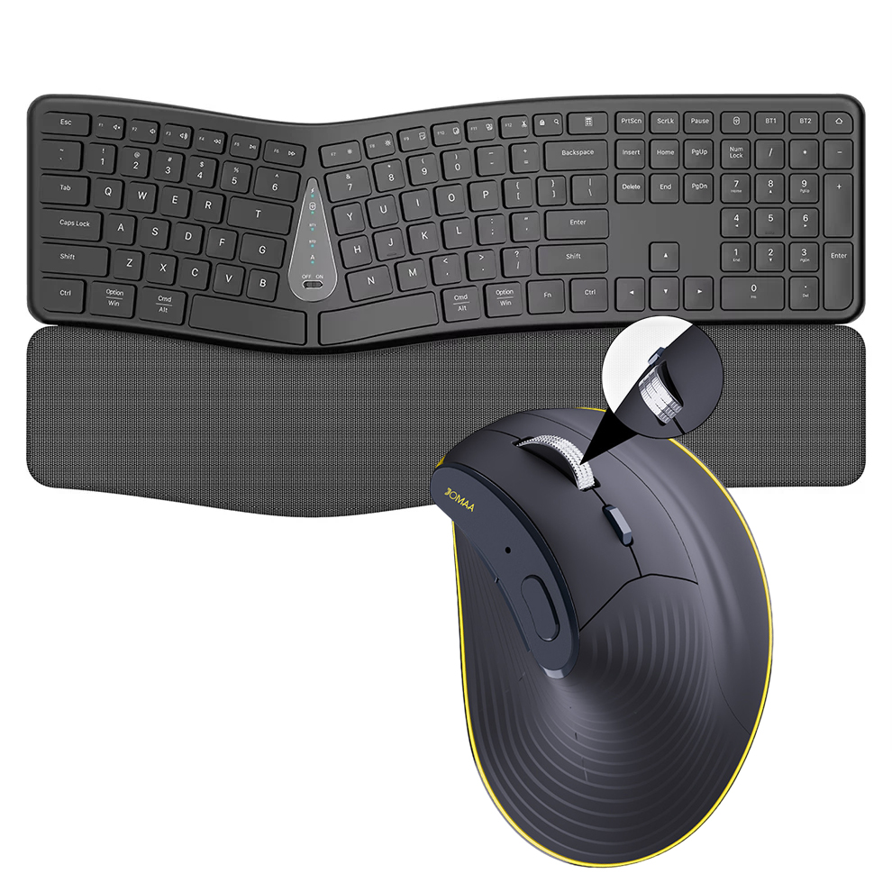 Gaming Keyboard Types - 2.4G draadloze toetsenbord-muiscombinatie, comfortabel natuurlijk typen,