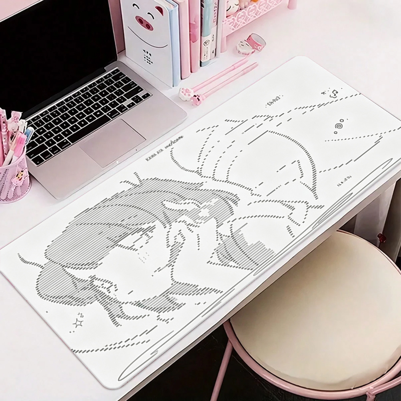 Gaming Keyboard Nearby - 1 Stuks Lederen Muismat Anime Angel