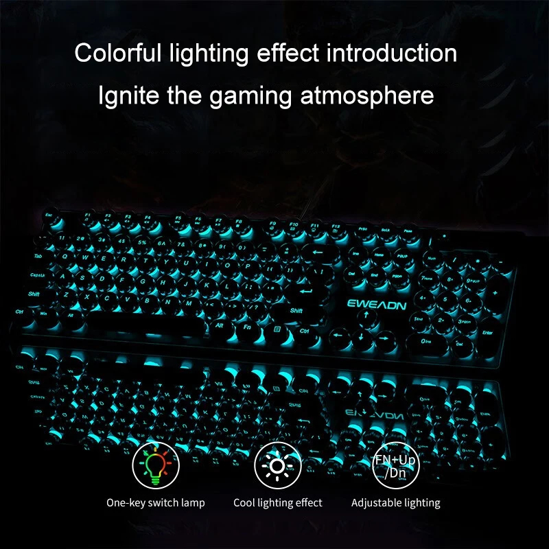 Retro Punk mechanisch toetsenb - Gaming Keyboard Mouse recensie en prijs